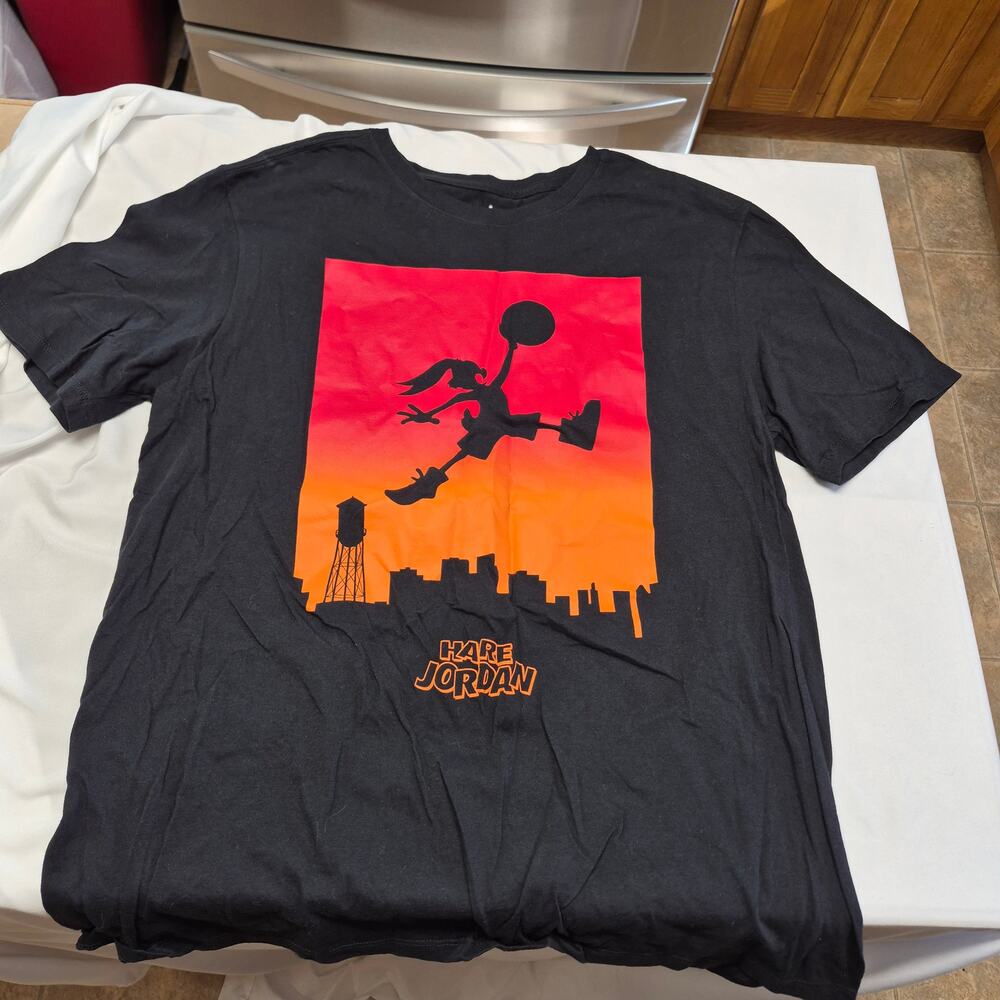 Air Jordan Hare Jordan T Shirt Mens Large Black Bugs Bunny Jumpman Graphic Tee